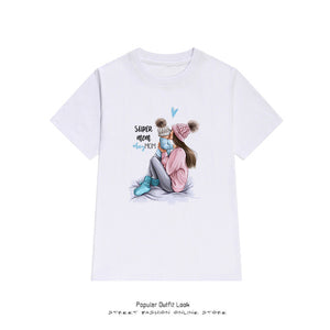 Super Mom Print  T-Shirt