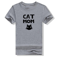 Load image into Gallery viewer, Cat Mom Letter Print T Shirt