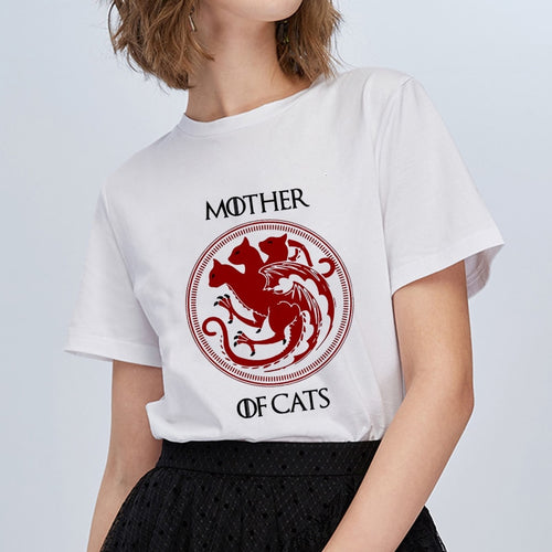 Cat Print T-Shirt