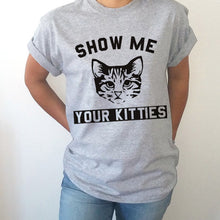 Load image into Gallery viewer, Cat Print T Shirt