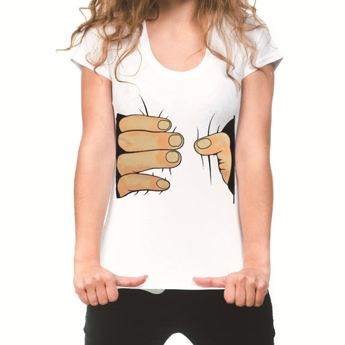 Funny Hand Print T Shirt