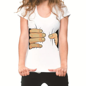 Funny Hand Print T Shirt