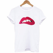 Load image into Gallery viewer, Funny Green Lip Print T Shirt