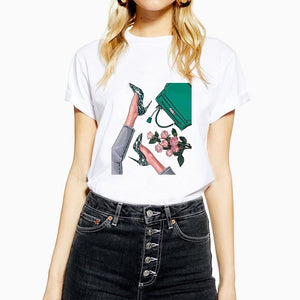 Fashion Elegant Shopaholic Ladies T-Shirt