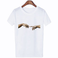 Load image into Gallery viewer, Mona Lisa Cartoon Fun Funny Printed T-shirt