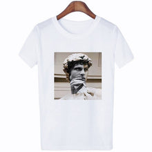 Load image into Gallery viewer, Mona Lisa Cartoon Fun Funny Printed T-shirt