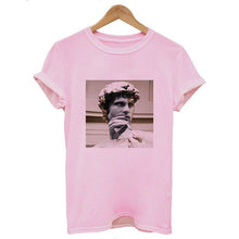 Load image into Gallery viewer, Mona Lisa Cartoon Fun Funny Printed T-shirt