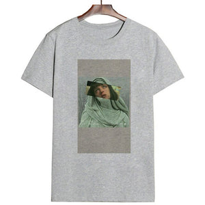 Mona Lisa Cartoon Fun Funny Printed T-shirt