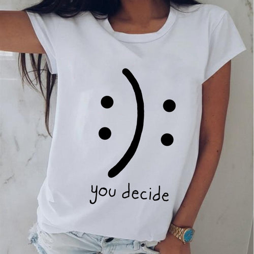 Summer Fashion T-Shirt Women Tumblr You Decide