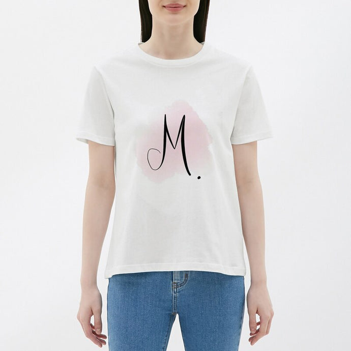 Women's Fashion M 3D Letter Printed Tops Tees Cute Style