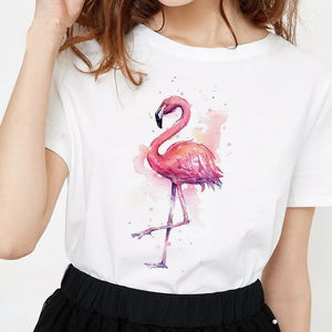 2019 Women's Pink FLAMINGO t-shirt