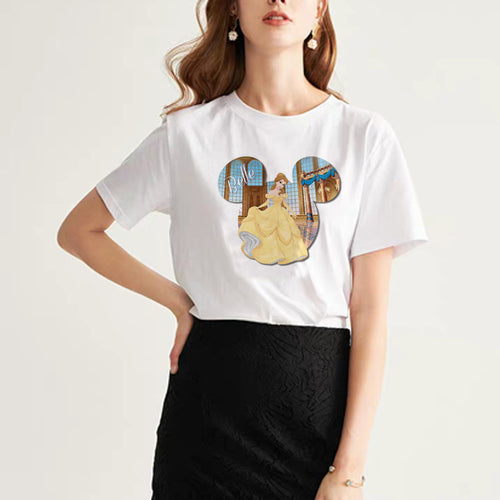 Women Princess Belle Mickey Ears t-shirt