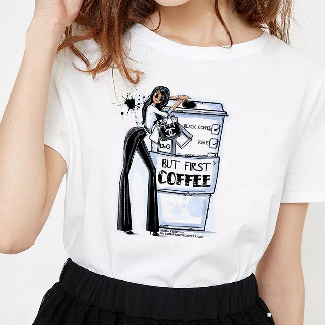 Women But First Coffee Fashion t-shirt