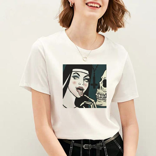 Fashion Girl Print  T-shirt