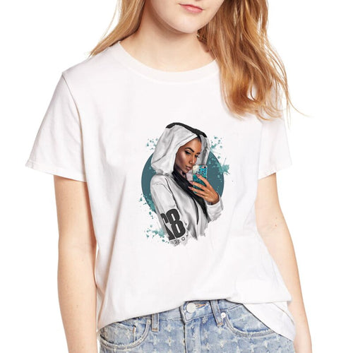 Fashion Girl Print  T-shirt